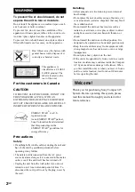 Preview for 2 page of Sony DAV-SA30 Operating Instructions Manual