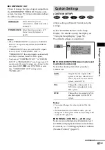 Preview for 61 page of Sony DAV-SA30 Operating Instructions Manual