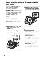 Preview for 30 page of Sony DCR-DVD650 - Hybrid Dvd Camcorder Operating Manual