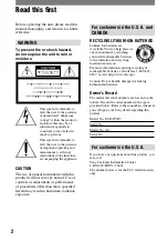 Preview for 2 page of Sony DCR DVD7 - DVD Handycam Camcorder Operating Manual