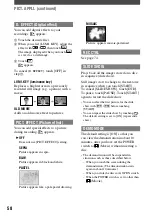 Preview for 58 page of Sony DCR DVD7 - DVD Handycam Camcorder Operating Manual