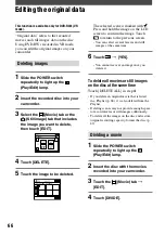 Preview for 66 page of Sony DCR DVD7 - DVD Handycam Camcorder Operating Manual