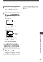 Preview for 67 page of Sony DCR DVD7 - DVD Handycam Camcorder Operating Manual