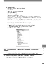 Preview for 91 page of Sony DCR DVD7 - DVD Handycam Camcorder Operating Manual