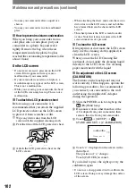 Preview for 102 page of Sony DCR DVD7 - DVD Handycam Camcorder Operating Manual