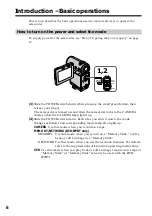 Preview for 6 page of Sony DCR-IP5/IP7BT Operating Instructions Manual