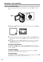 Preview for 8 page of Sony DCR-IP5/IP7BT Operating Instructions Manual