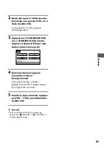 Preview for 49 page of Sony DCR-SR65 - 40gb Hdd Handycam Camcorder (French) Guide Pratique