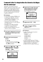 Preview for 54 page of Sony DCR-SR65 - 40gb Hdd Handycam Camcorder (French) Guide Pratique