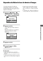 Preview for 55 page of Sony DCR-SR65 - 40gb Hdd Handycam Camcorder (French) Guide Pratique