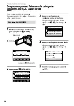 Preview for 56 page of Sony DCR-SR65 - 40gb Hdd Handycam Camcorder (French) Guide Pratique