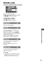 Preview for 67 page of Sony DCR-SR65 - 40gb Hdd Handycam Camcorder (French) Guide Pratique