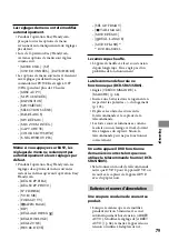 Preview for 79 page of Sony DCR-SR65 - 40gb Hdd Handycam Camcorder (French) Guide Pratique