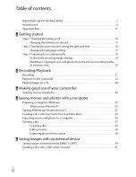 Preview for 12 page of Sony DCR-SX83 Handycam® Operating Manual