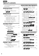 Preview for 8 page of Sony DCR-TRV145E DCR-TRV147E DCR-TRV245E Operating Instructions Manual