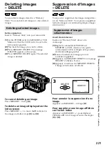 Preview for 221 page of Sony DCR-TRV145E DCR-TRV147E DCR-TRV245E Operating Instructions Manual