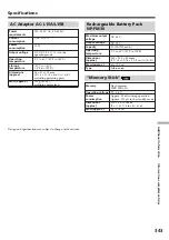 Preview for 343 page of Sony DCR-TRV145E DCR-TRV147E DCR-TRV245E Operating Instructions Manual