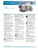 Sony DCR-TRV240 Brochure preview