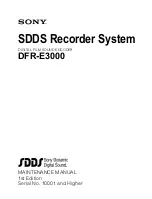 Sony DFR-E3000 Maintenance Manual preview