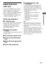 Preview for 39 page of Sony DG510 - STR AV Receiver Operating Instructions Manual