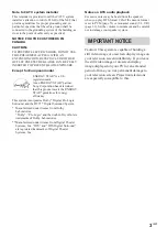 Preview for 3 page of Sony DHC-FL7D - Display Side Hi Fi Component System Operating Instructions Manual