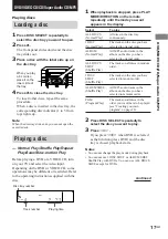 Preview for 17 page of Sony DHC-FL7D - Display Side Hi Fi Component System Operating Instructions Manual