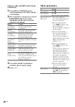 Preview for 20 page of Sony DHC-FL7D - Display Side Hi Fi Component System Operating Instructions Manual