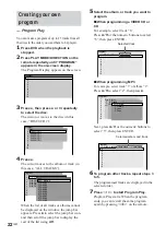 Preview for 22 page of Sony DHC-FL7D - Display Side Hi Fi Component System Operating Instructions Manual