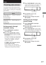 Preview for 41 page of Sony DHC-FL7D - Display Side Hi Fi Component System Operating Instructions Manual