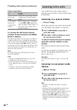 Preview for 42 page of Sony DHC-FL7D - Display Side Hi Fi Component System Operating Instructions Manual