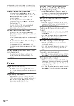 Preview for 62 page of Sony DHC-FL7D - Display Side Hi Fi Component System Operating Instructions Manual