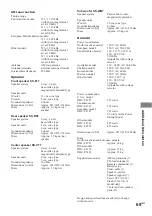 Preview for 69 page of Sony DHC-FL7D - Display Side Hi Fi Component System Operating Instructions Manual