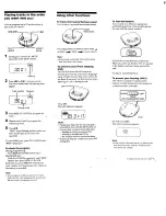 Preview for 6 page of Sony Discman D-368 Operating Instructions Manual