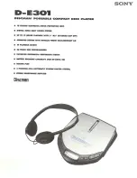 Preview for 1 page of Sony Discman D-E301 Features & Specifications