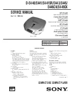 Sony Discman D-E440 Service Manual preview