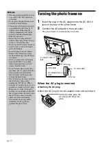 Preview for 12 page of Sony DPF-A73/E73 Operating Instructions Manual