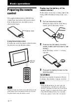 Preview for 16 page of Sony DPF-V1000 Operating Instructions Manual