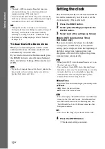 Preview for 12 page of Sony DREAM MACHINE 4-154-584-35(1) Operating Instructions Manual