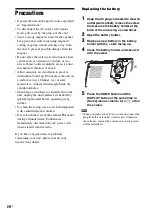 Preview for 28 page of Sony DREAM MACHINE 4-154-584-35(1) Operating Instructions Manual