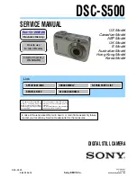 Sony DSC-S500 Cyber-shot Service Manual preview