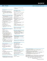 Preview for 2 page of Sony DSC-T70/W - Cyber-shot Digital Still Camera Specifications