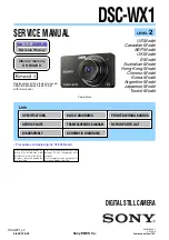 Sony DSC-WX1 Service Manual preview