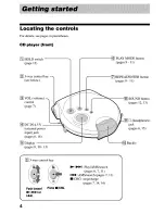 Preview for 4 page of Sony DSJ301 - S2 Sports CD Walkman Operating Instructions Manual