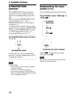 Preview for 12 page of Sony DSJ301 - S2 Sports CD Walkman Operating Instructions Manual