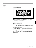 Preview for 79 page of Sony DSR-2000 Operating Instructions Manual