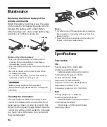 Preview for 14 page of Sony DSX-A35U Operating Instructions Manual