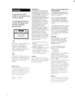 Preview for 2 page of Sony DTC-ZA5ES Operating Instructions Manual