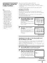 Preview for 27 page of Sony DVCAM DSR-30 Operating Instructions Manual