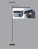 Preview for 1 page of Sony DVCAM DSR-DR1000A Brochure & Specs