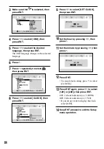 Preview for 22 page of Sony DVE7000S - DVD Walkman Operating Instructions Manual